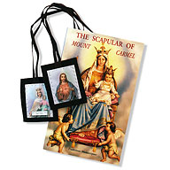 BROWN SCAPULAR OF MT. CARMEL AND BOOK