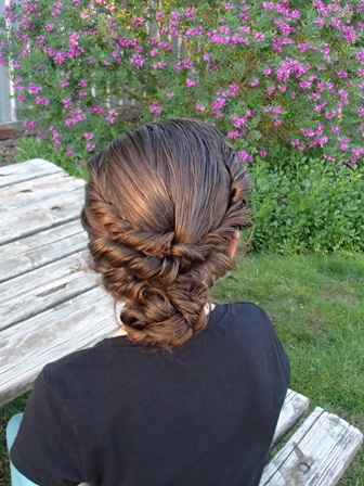 Faux twisted updo